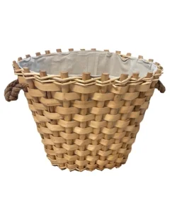 Cesto portalegna rotondo foderato con manico Spedizione Espresso